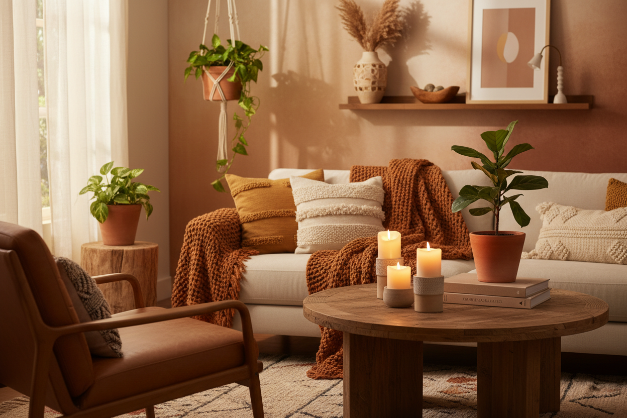 HOME DECOR WITH WARM BACKGROUND